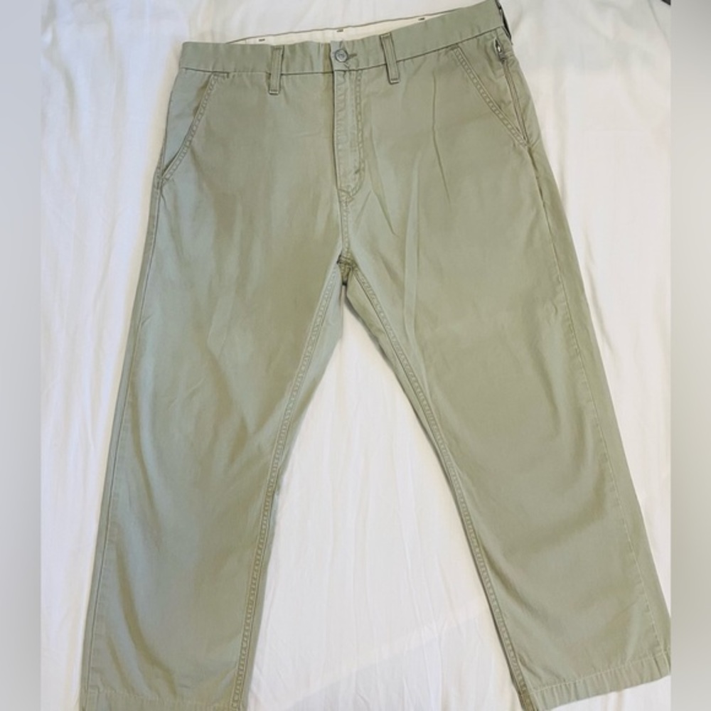 Levi's Pants Mens Brown Khaki Chino Trouser Straight‎ Fit 505 Trouser W36XL32